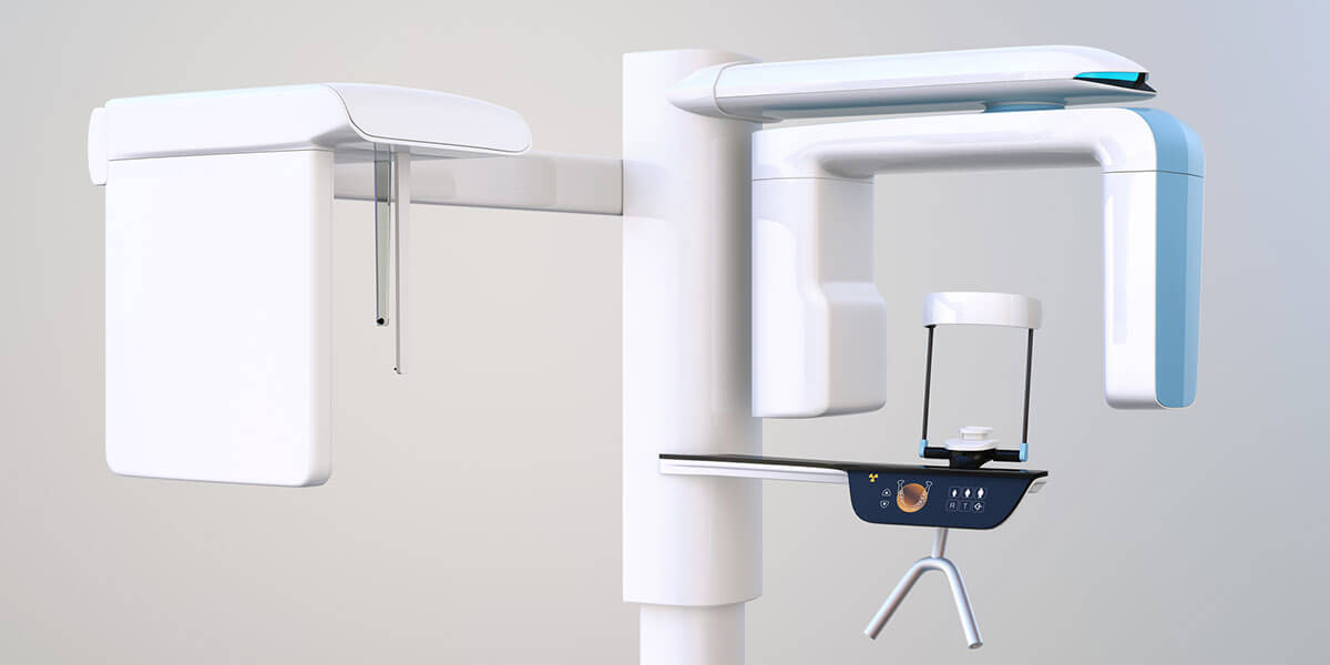 Cartoon version of a cone beam scanner